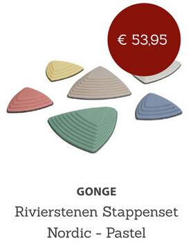 Aanbieding: Gonge Rivierstenen Stappenset Nordic