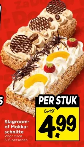 Aanbieding: Slagroom- of Mokkaschnitte
