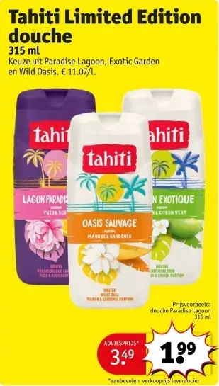 Promotie: Tahiti Limited Edition douche