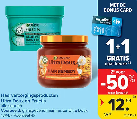 Aanbieding: Haarverzorgingsproducten Ultra Doux en Fructis