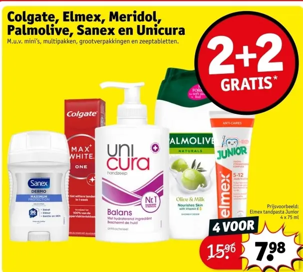Aanbieding: Colgate, Elmex, Meridol, Palmolive, Sanex en Unicura