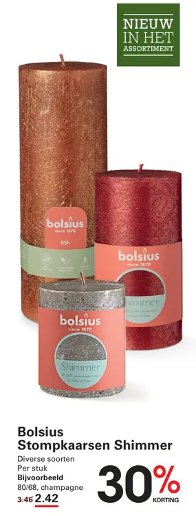 Aanbieding: Stompkaarsen Shimmer