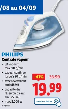 Offre: Centrale vapeur