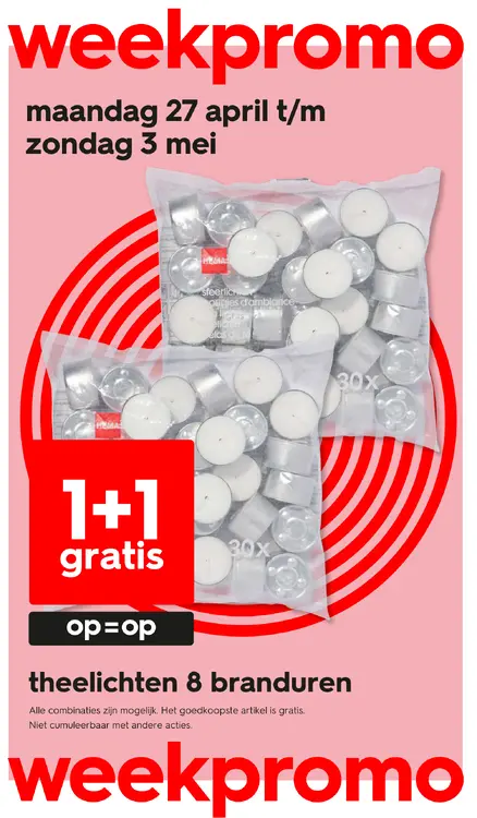 Promotie: Theelichten 8 branduren