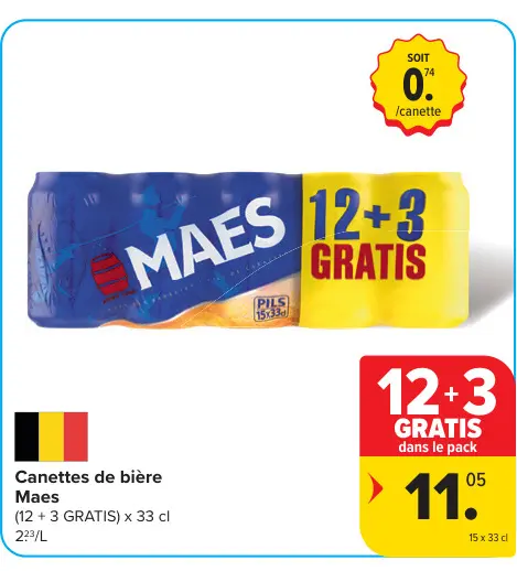 Offre: Canettes de bière