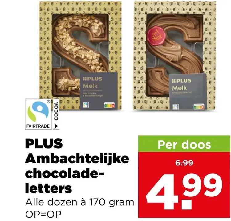 Aanbieding: PLUS Ambachtelijke chocoladeletters