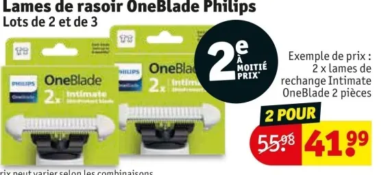 Offre: Lames de rasoir OneBlade