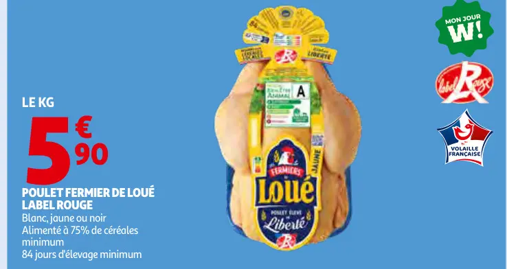 Offre: Poulet fermier de Loué Label Rouge