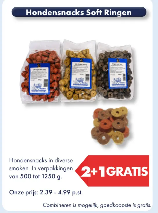 Aanbieding: Hondensnacks Soft Ringen