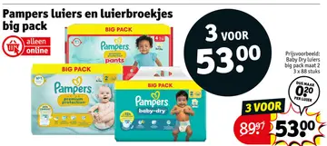 Aanbieding: Pampers luiers en luierbroekjes big pack