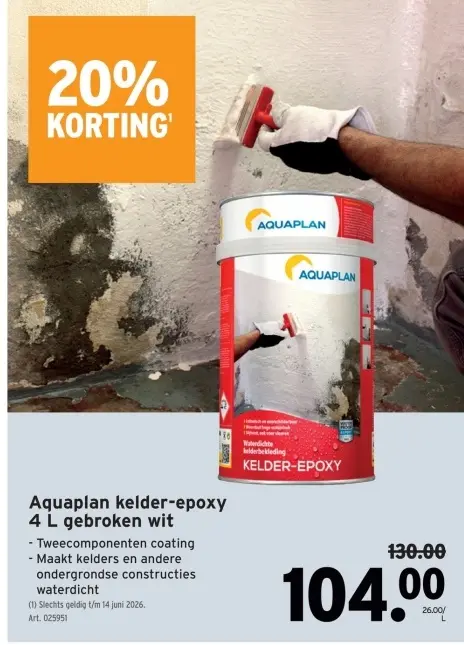 Promotie: Aquaplan kelder-epoxy