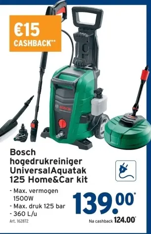 Promotie: hogedrukreiniger UniversalAquatak 125 Home&Ca