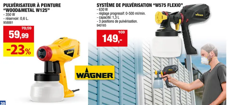 Offre: Wagner Universal Sprayer W575 Flexio pulvérisateur à  peinture 630W
