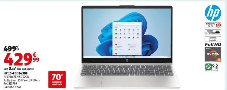 Aanbieding: Hp 15-fc0143nf