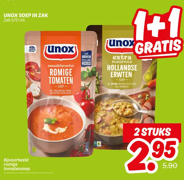 Aanbieding: Unox Soep in zak