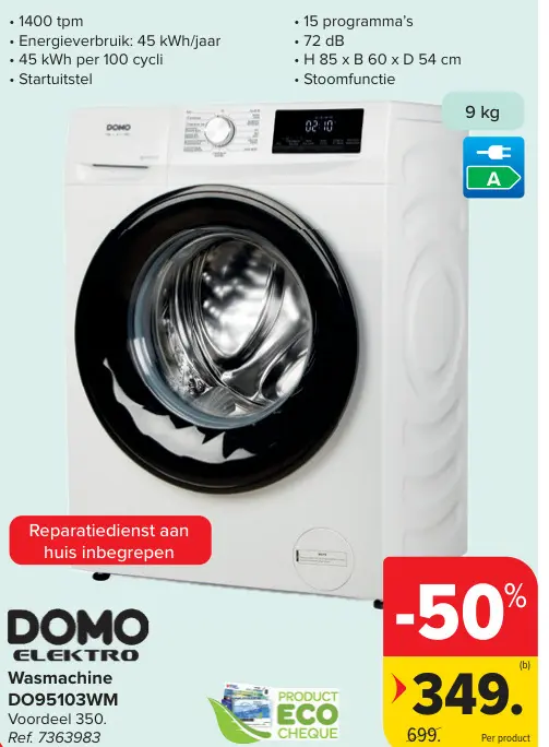 Promotie: Wasmachine DO95103WM