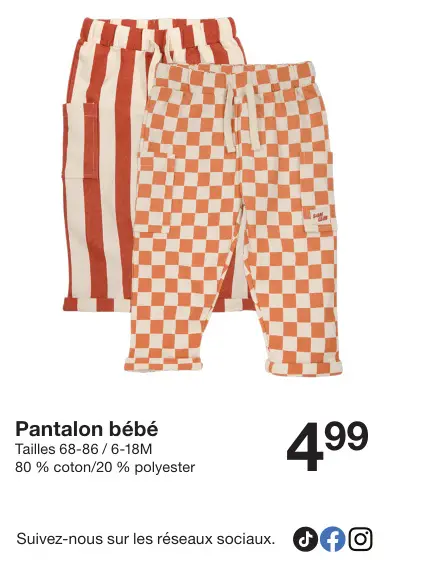 Offre: Pantalon bébé
