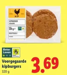 Aanbieding: Voorgegaarde kipburgers