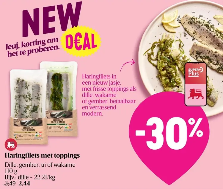 Promotie: Haringfilets met toppings