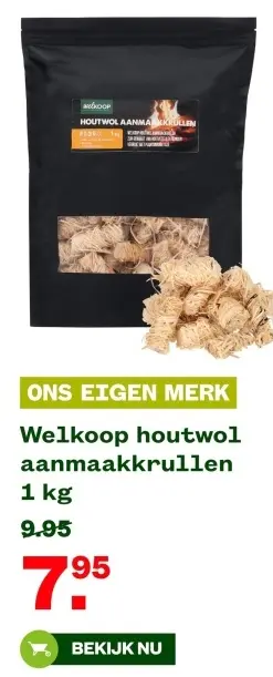 Aanbieding: houtwol aanmaakkrullen