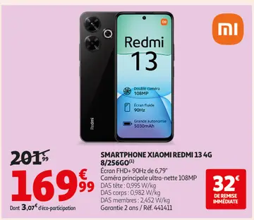 Aanbieding: Smartphone XIAOMI Redmi 13 4g