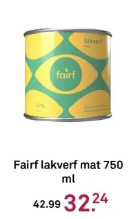 Aanbieding: Fairf lakverf mat