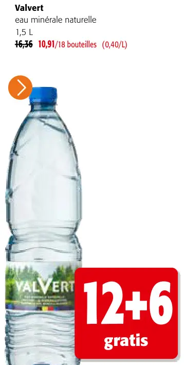 Offre: Eau minérale naturelle 1,5 L