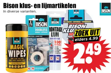 Aanbieding: Bison klus- en lijmartikelen