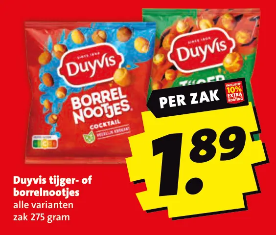 Aanbieding: Tijger- of borrelnootjes