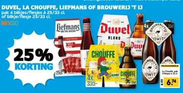 Aanbieding: La Chouffe, Brouwerij 't IJ, Duvel, Liefmans of Brouwerij 't ij