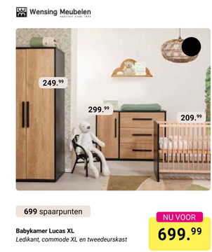 Aanbieding: Babykamer Lucas XL