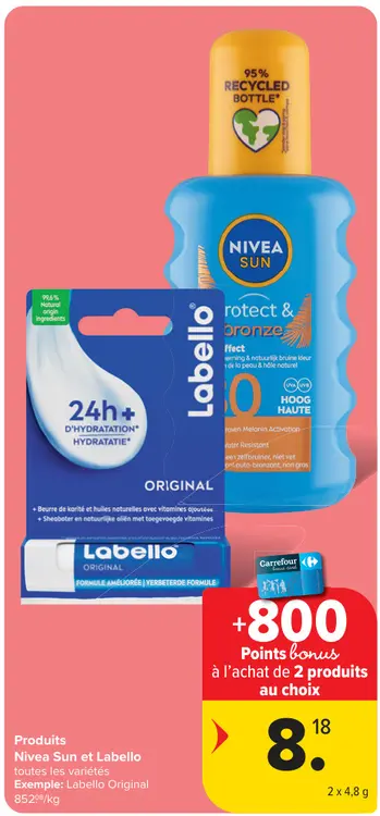 Offre: Produits Nivea Sun et Labello