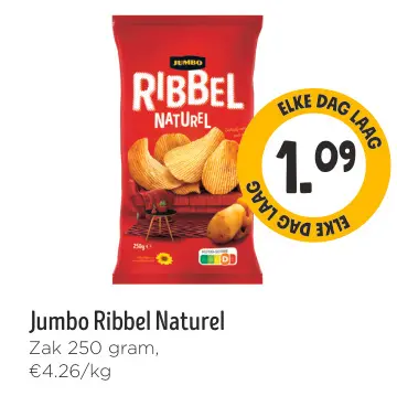 Aanbieding: Jumbo Ribbel Naturel