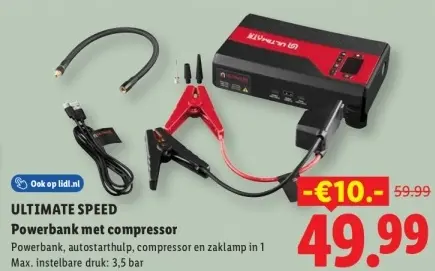 Aanbieding: Powerbank met compressor
