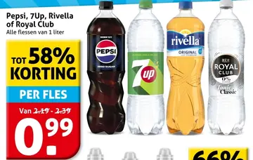 Aanbieding: Pepsi, 7Up, Rivella of Royal Club