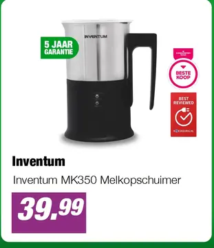 Aanbieding: Inventum MK350 Melkopschuimer