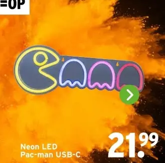 Aanbieding: Neon LED Pac-man