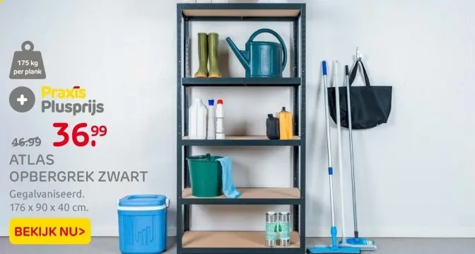 Aanbieding: Atlas opbergrek zwart