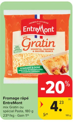 Offre: Fromage râpé