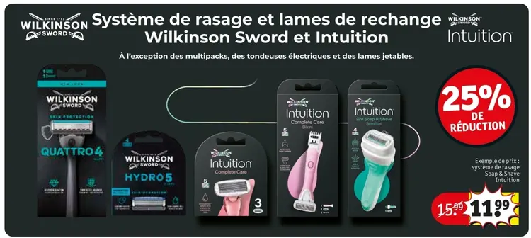 Offre: Système de rasage et lames de rechange 