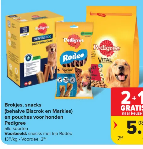 Promotie: Brokjes, snacks en pouches voor honden