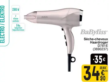 Aanbieding: Sèche-cheveux Haardroger D781E