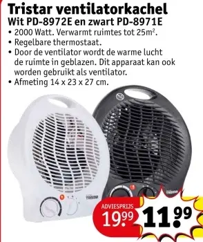 Aanbieding: Tristar ventilatorkachel