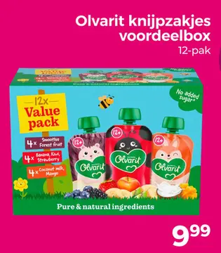 Aanbieding: Olvarit knijpzakjes voordeelbox