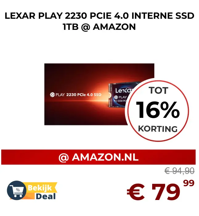 Aanbieding: Lexar play 2230 pcie 4.0 interne ssd