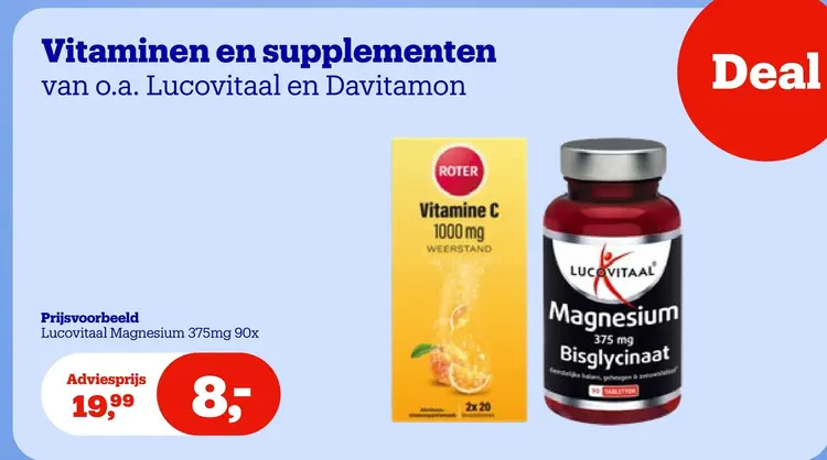 Promotie: Vitaminen en supplementen