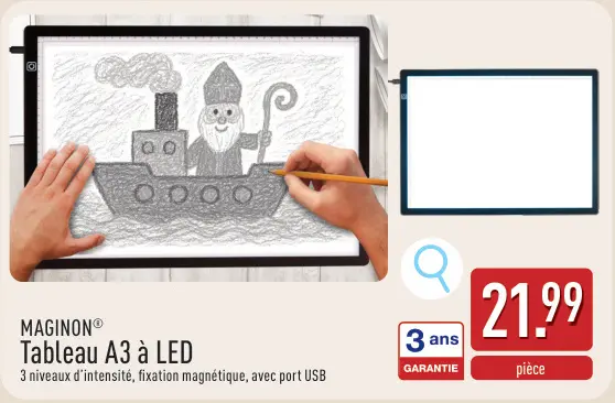Offre: Tableau A3 à LED