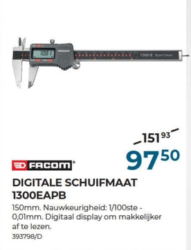 Aanbieding: DIGITALE SCHUIFMAAT 1300EAPB