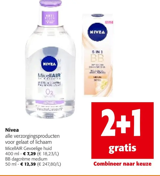 Aanbieding: Nivea alle verzorgingsproducten voor gelaat of lichaam