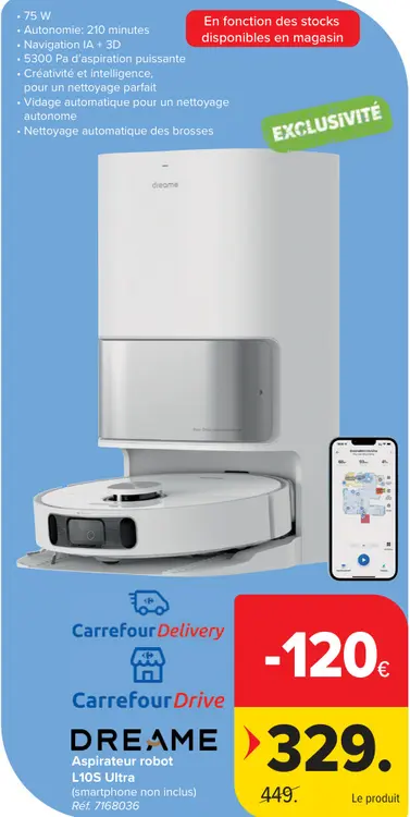 Offre: Aspirateur robot L10S Ultra